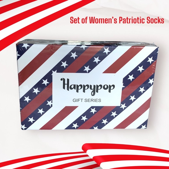 🇺🇸 NWT - Women’s Patriotic Socks, Set of 2 Pairs 🇺🇸 - Picture 3 of 4